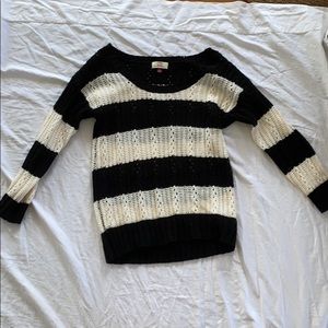 Black and white striped sweater